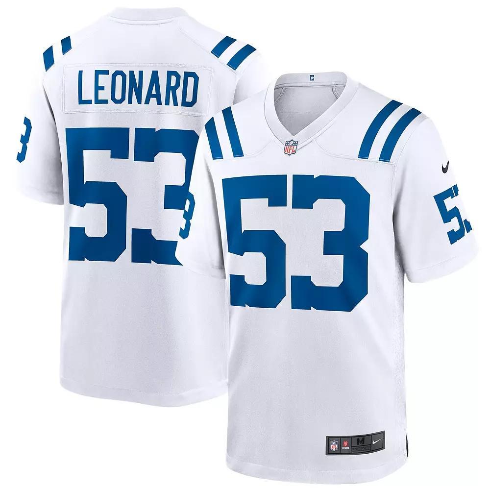Men's Nike Shaquille Leonard White Indianapolis Colts Game Player Jersey, Size: Medium Product Image