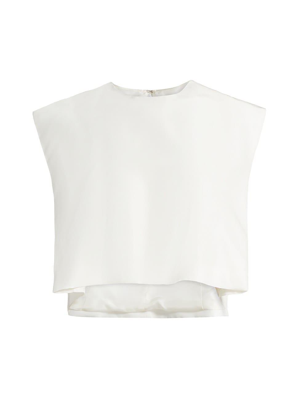 Womens Milagros Silk SleevelessCropTop Product Image