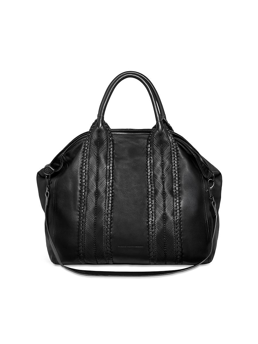 Womens All For Love Leather Convertible Top Zip Tote Bag Product Image