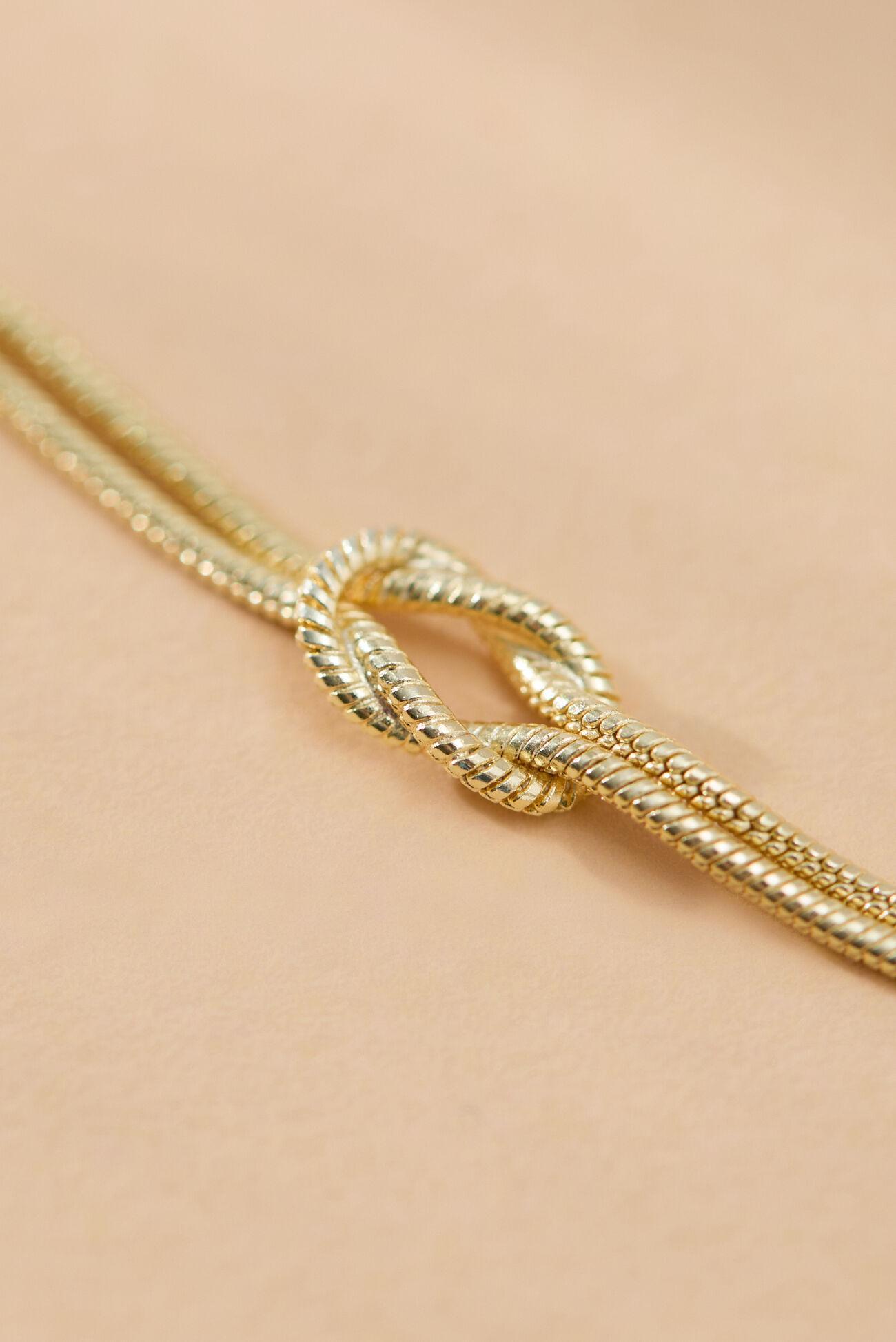 18K Gold Layered Knot Bracelet Product Image