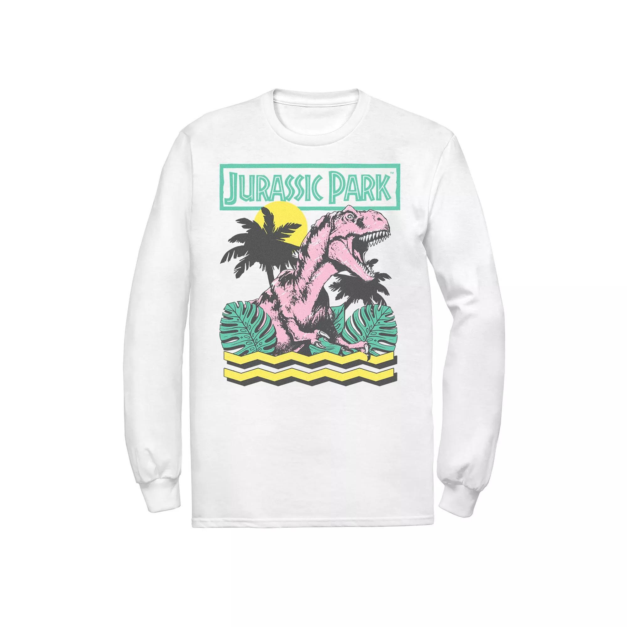 Men's Jurassic Park Vintage T-Rex Roar Retro Tee, Size: Medium, White Product Image