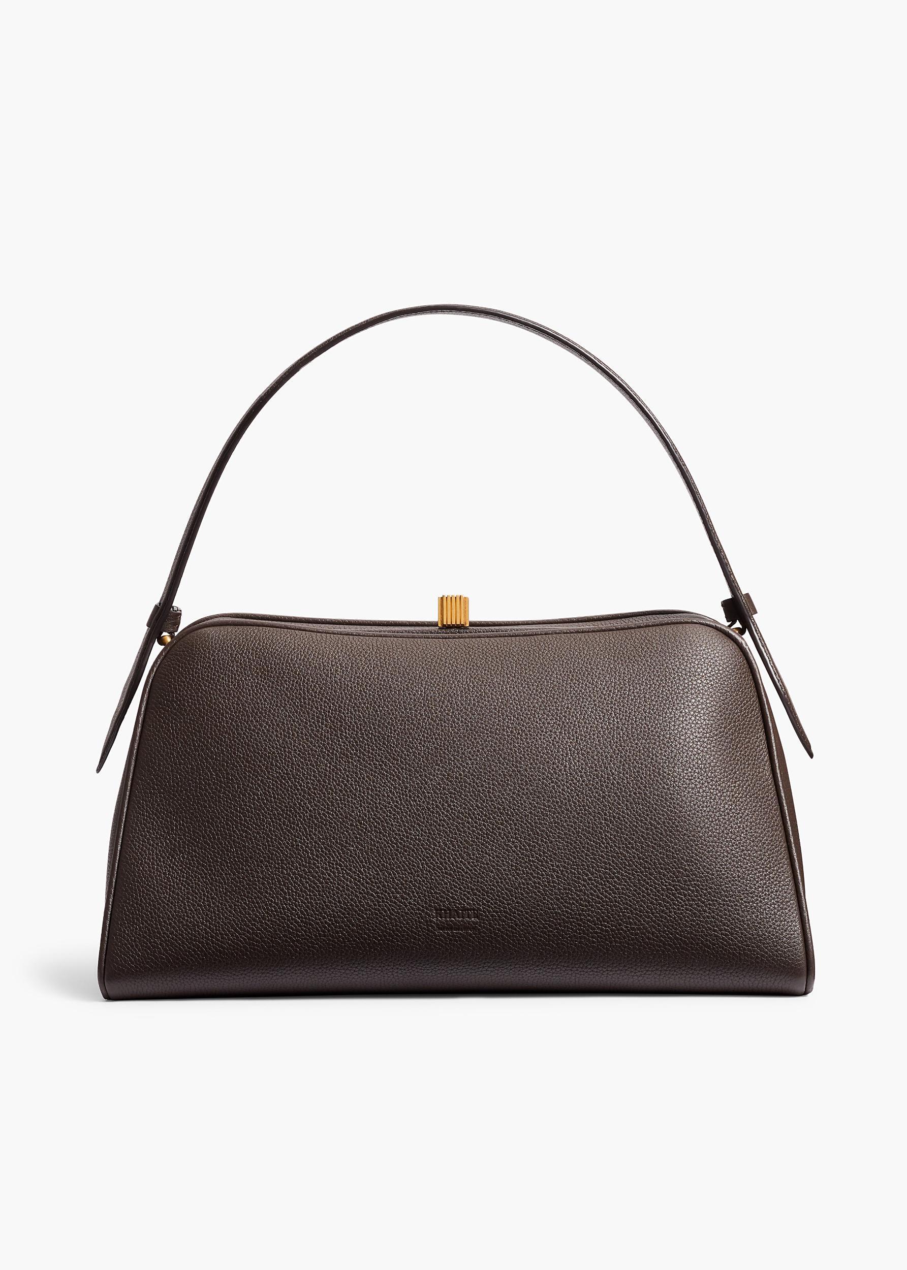 Cate Bag in Dark Brown Pebbled Leather Product Image