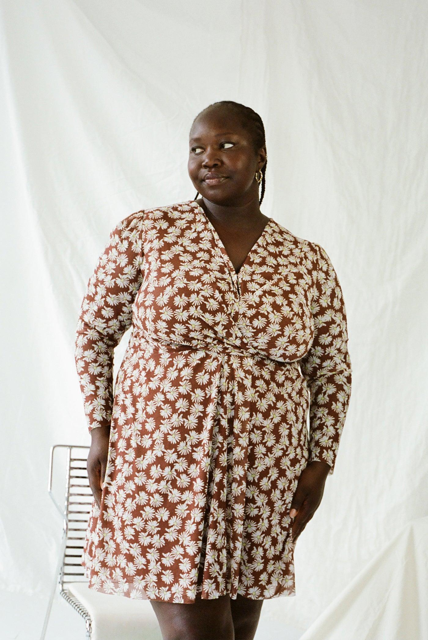 Nia Mini Wrap Dress - Daisy Shower Product Image