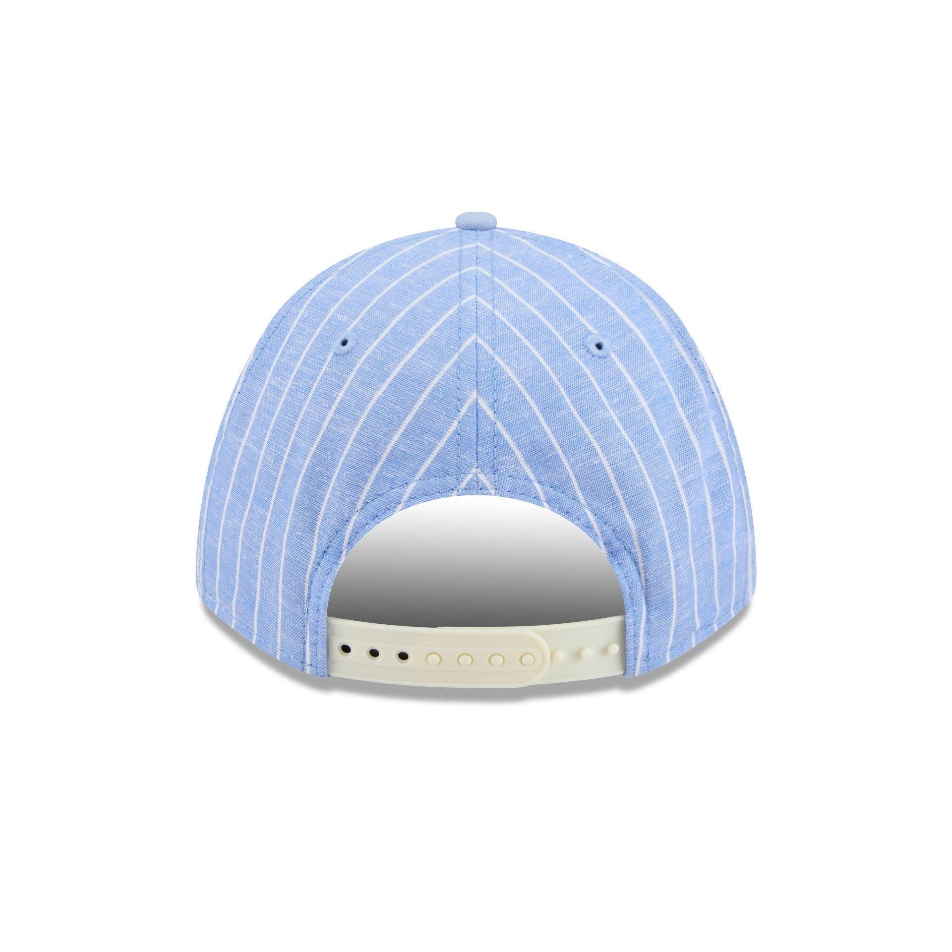 Texas Rangers Pinstripe Linen 9FORTY M-Crown A-Frame Snapback Hat Male Product Image