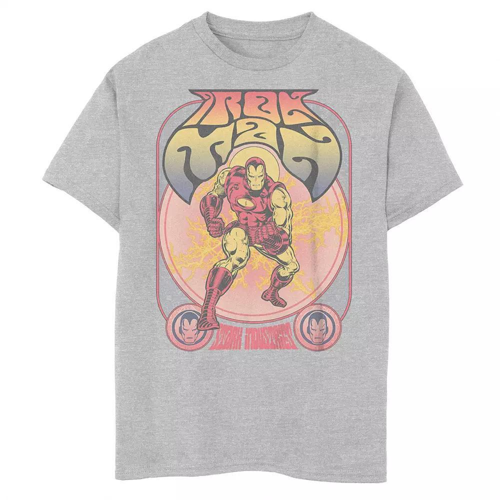 Boys 8-20 Marvel Comics Retro Iron Man Stark Industries Graphic Tee, Boy's, Size: XL, Athletic Grey Product Image
