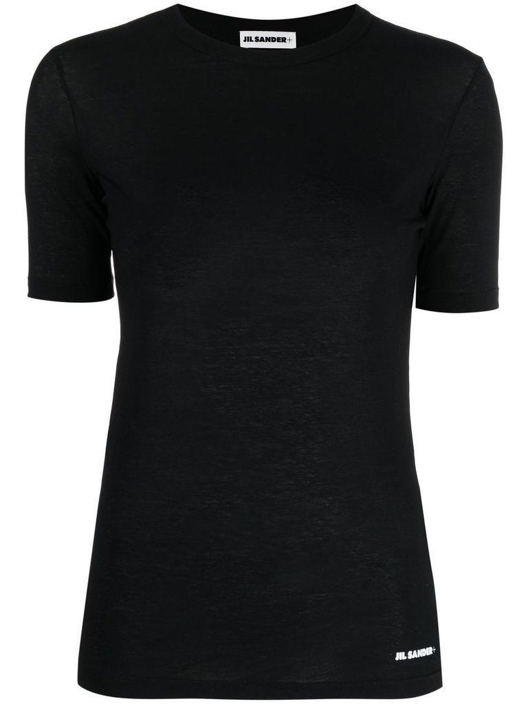 JIL SANDER Logo Cotton Jersey T-shirt In Nero Product Image