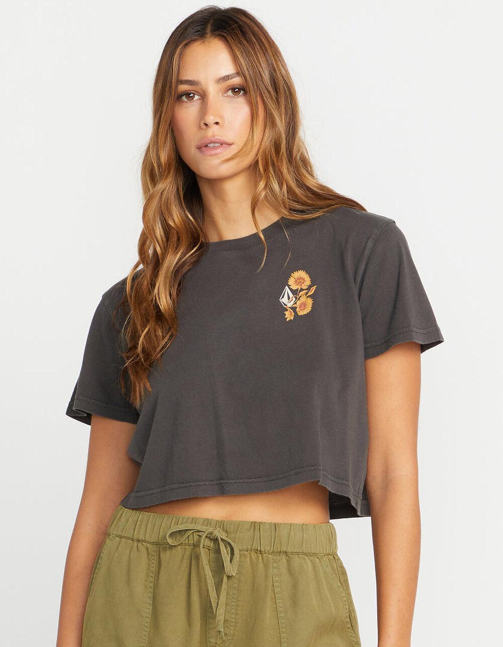 VOLCOM Enternet Womens Crop Tee - BLACK Product Image
