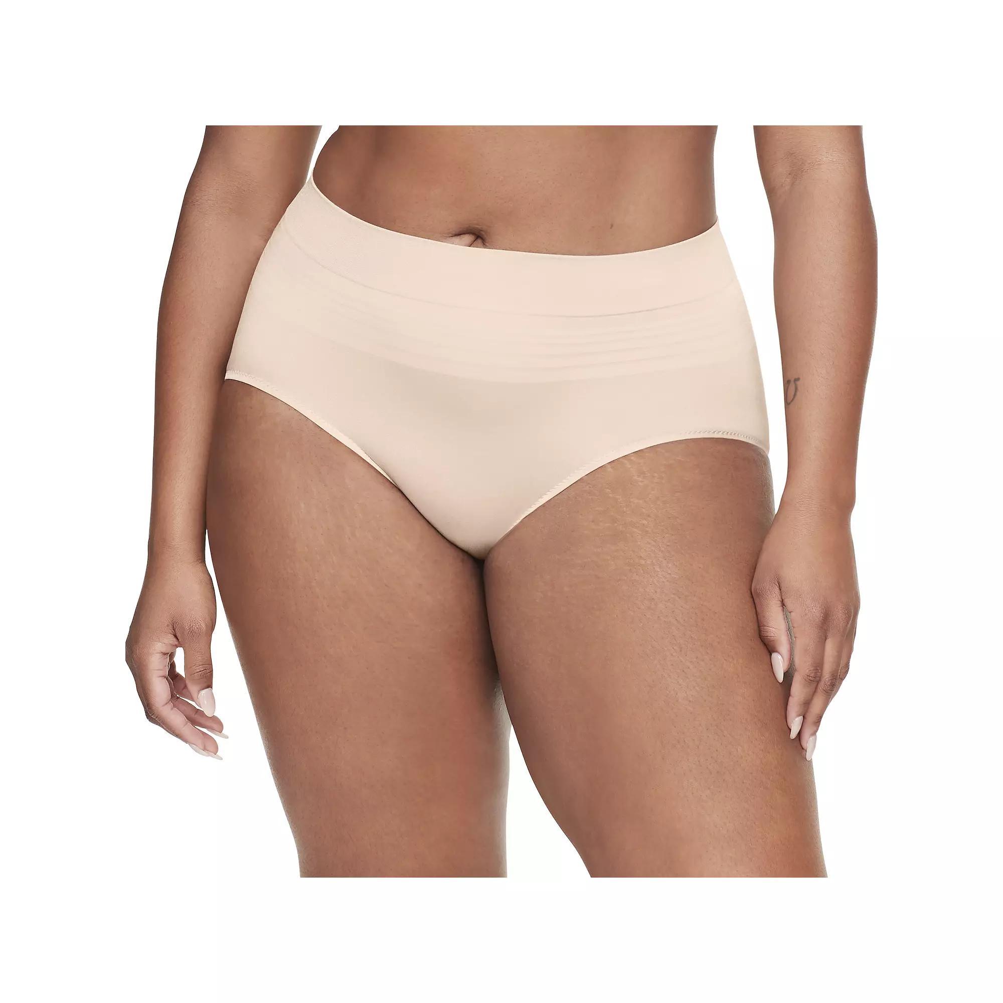 Warners No Pinching, No Problems® Dig-Free Comfort Waist with Lace Smooth and Seamless Brief RS1501P, Women's, Size: Medium, Butterscotch Product Image