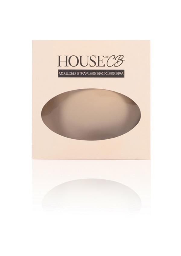 Strapless Backless Moulded Sticky Bra - Beige Product Image