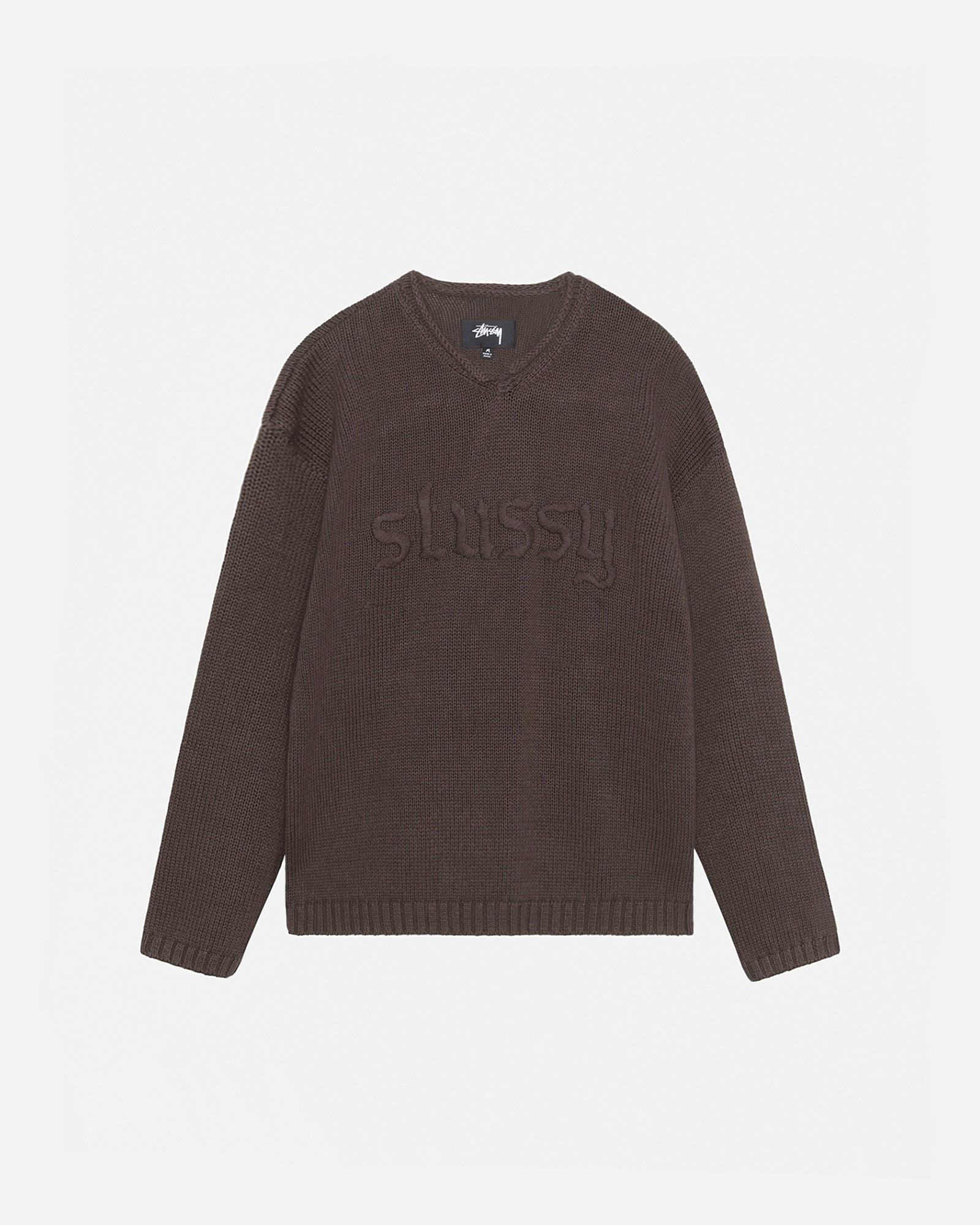 EMBROIDERED V-NECK LOGO SWEATER Male Product Image