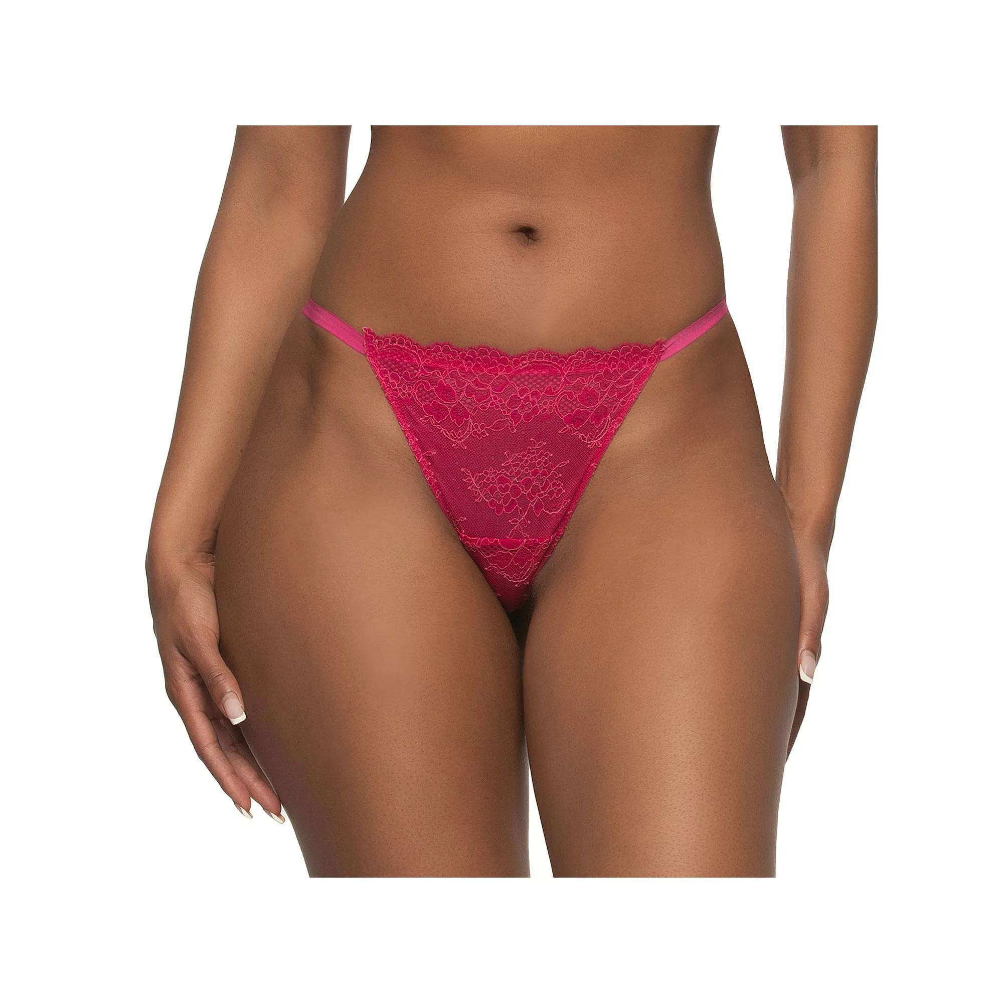 Paramour By Felina Lola Lace Thong Panty 535181, Women's, Size: Small, Sangria Product Image