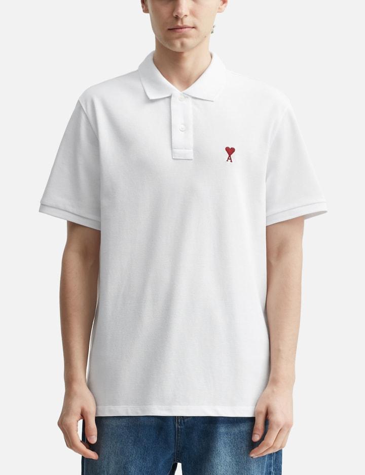 White Cotton Ami de Coeur Polo Product Image