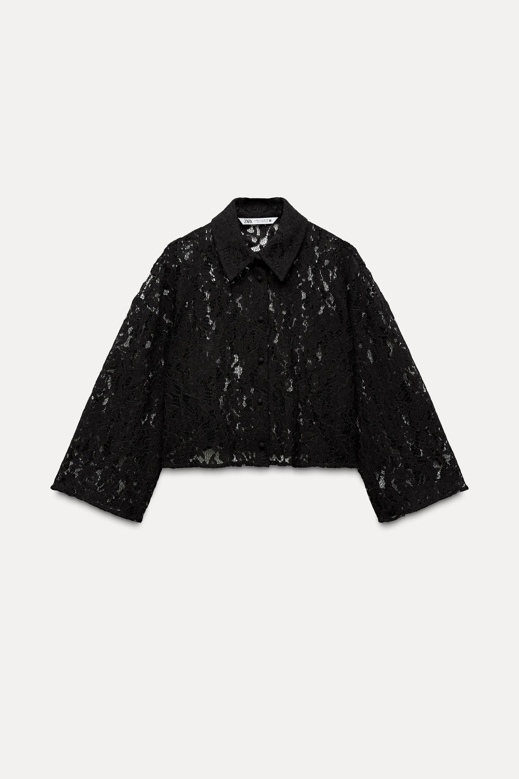 LACE CROP SHIRT Product Image