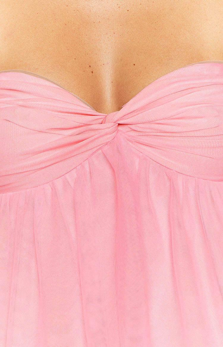 Amba Pink Strapless Mini Dress Product Image