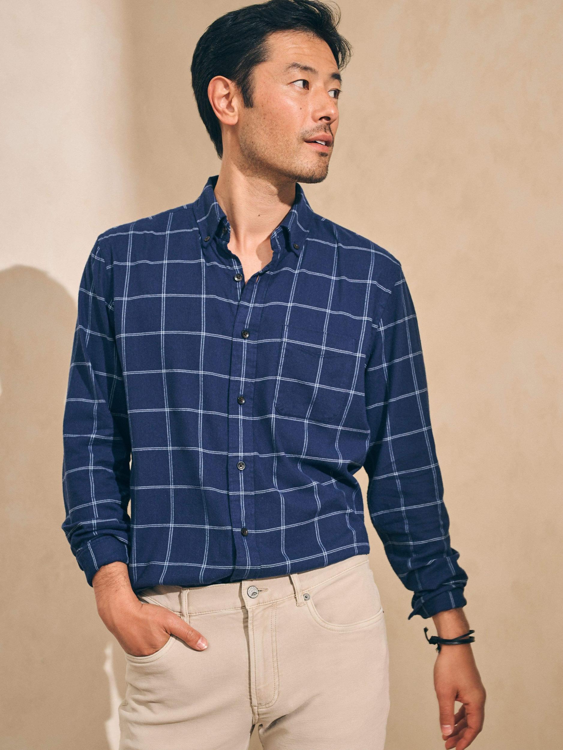 The All Time Shirt - Navy Dusk Windowpane Male Product Image