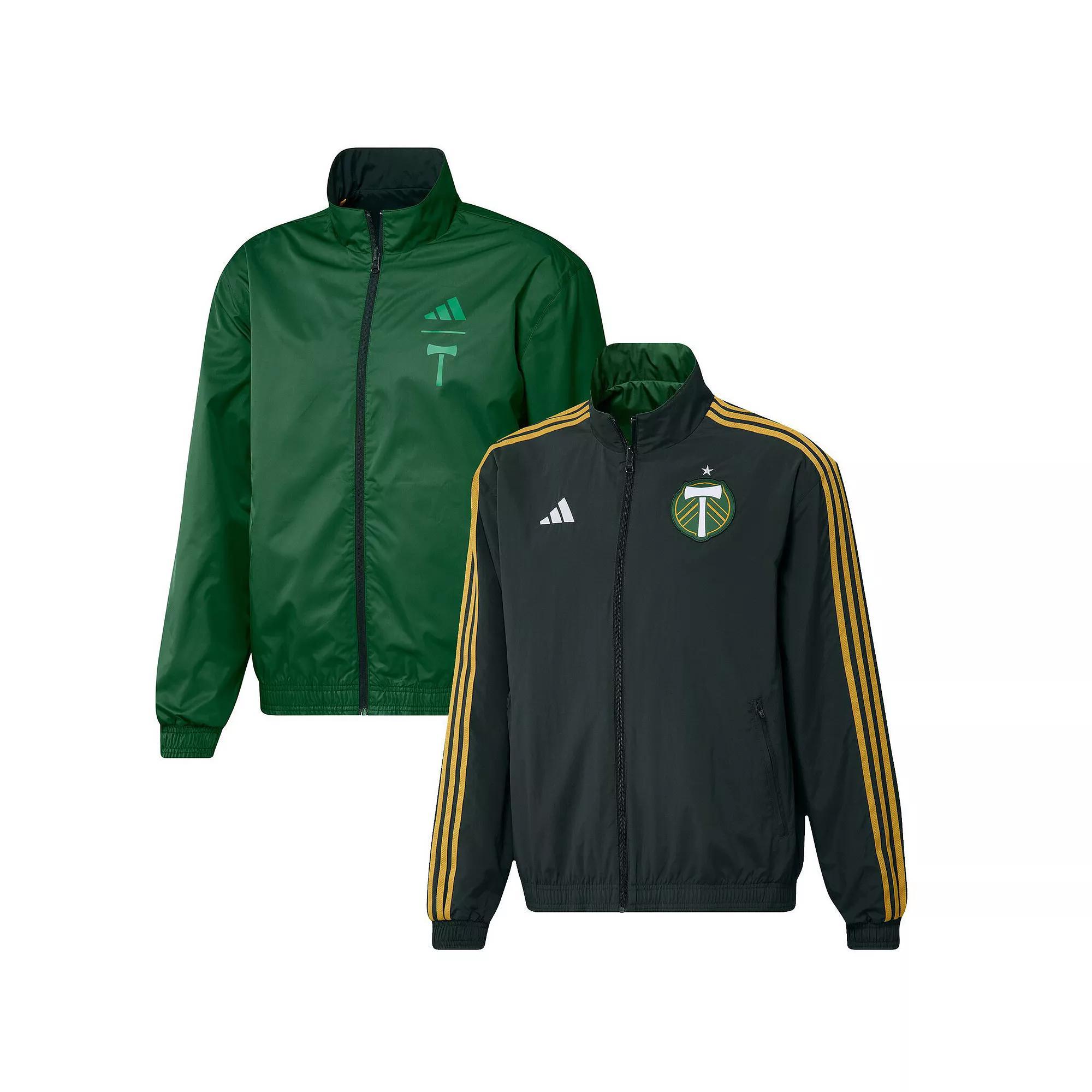 Mens adidas Portland Timbers 2023 On-Field Anthem Full-Zip Reversible Team Jacket Product Image