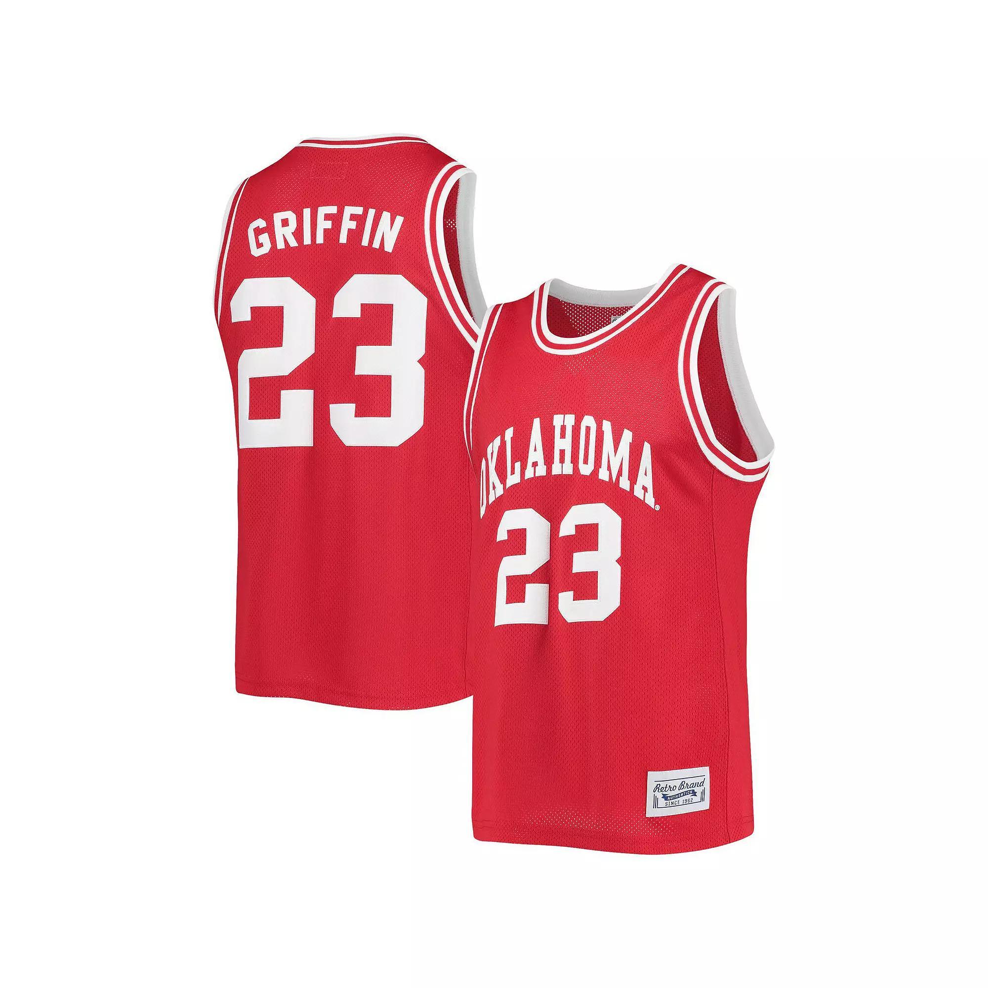 Mens Original Retro Brand Blake Griffin Crimson Oklahoma Sooners Commemorative Classic Basketball Jersey Product Image