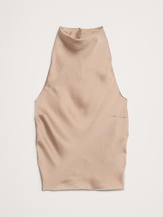 Hammered Satin Cowl-Neck Top Product Image