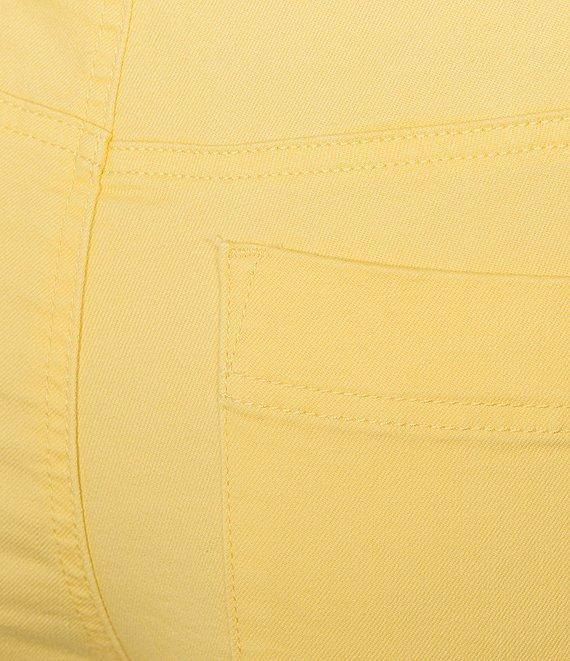 Intro Plus Size Straight Slim Leg Frayed Hem Capri Pull-On Pants Product Image