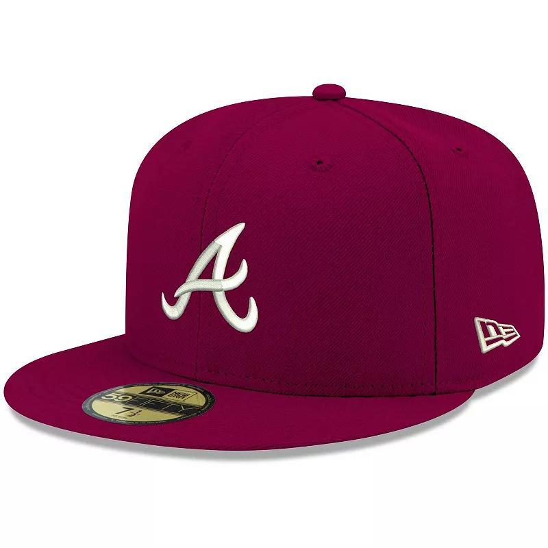 Men's New Era Navy Cincinnati Reds Logo White 59FIFTY Fitted Hat, Size: 7 1/8, Red Blue Product Image