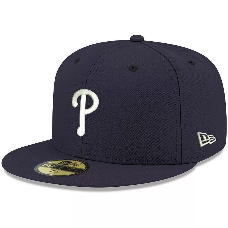 Men's New Era Navy Pittsburgh Pirates White Logo 59FIFTY Fitted Hat, Size: 6 7/8, Blue Product Image