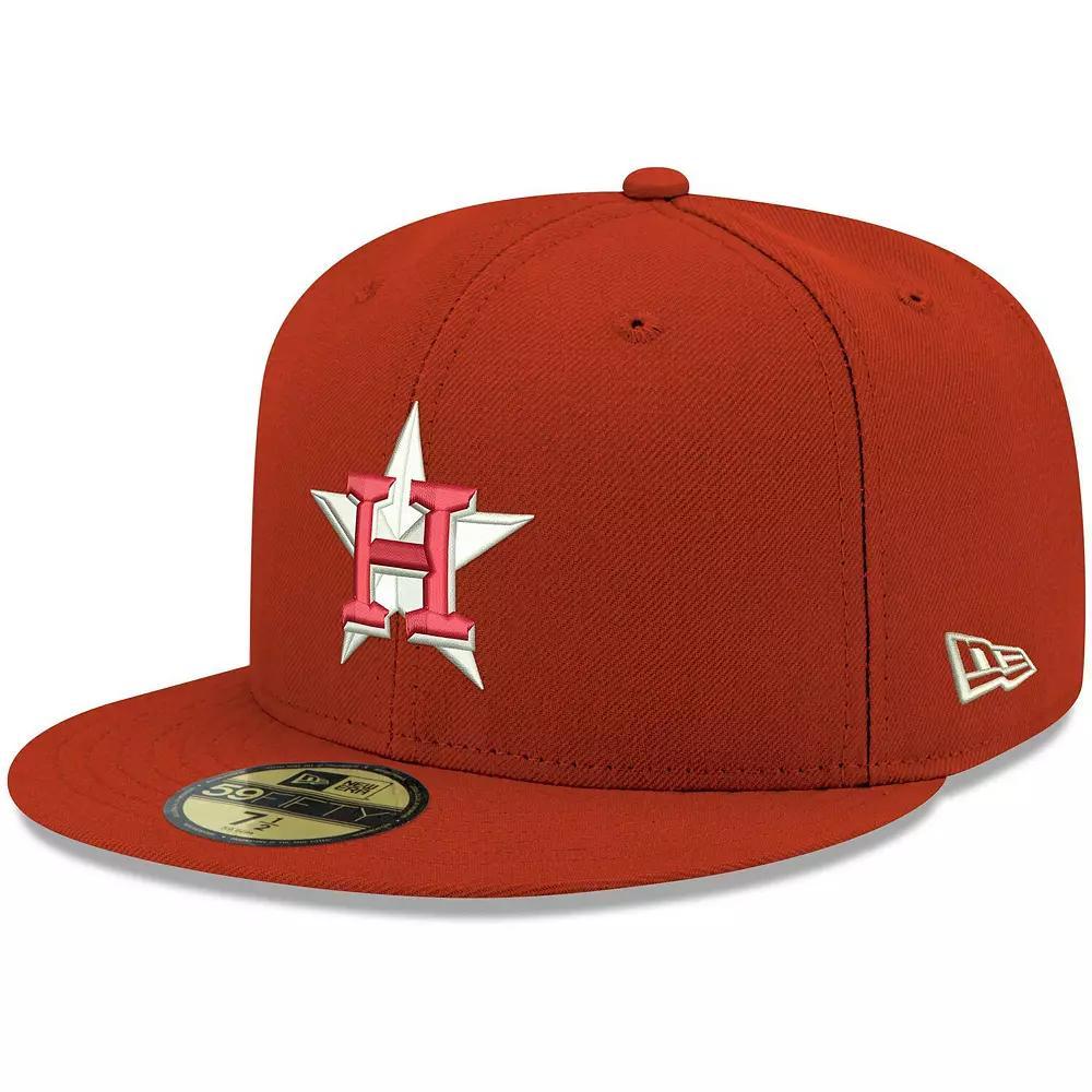 Men's New Era Royal Houston Astros Logo White 59FIFTY Fitted Hat, Size: 7 7/8, Blue Product Image