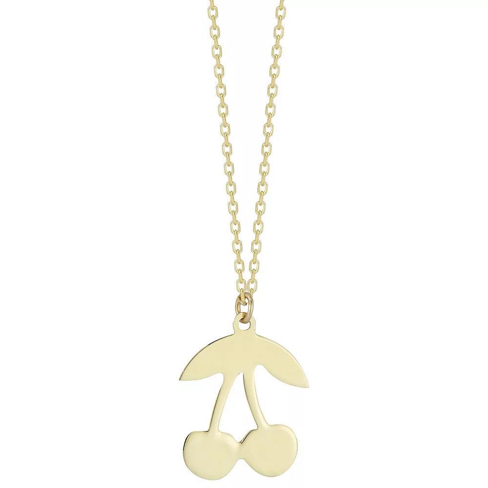 LUMINOR GOLD 14k Gold Dainty Cherry Pendant Necklace, Women's, Size: 18", Yellow Product Image