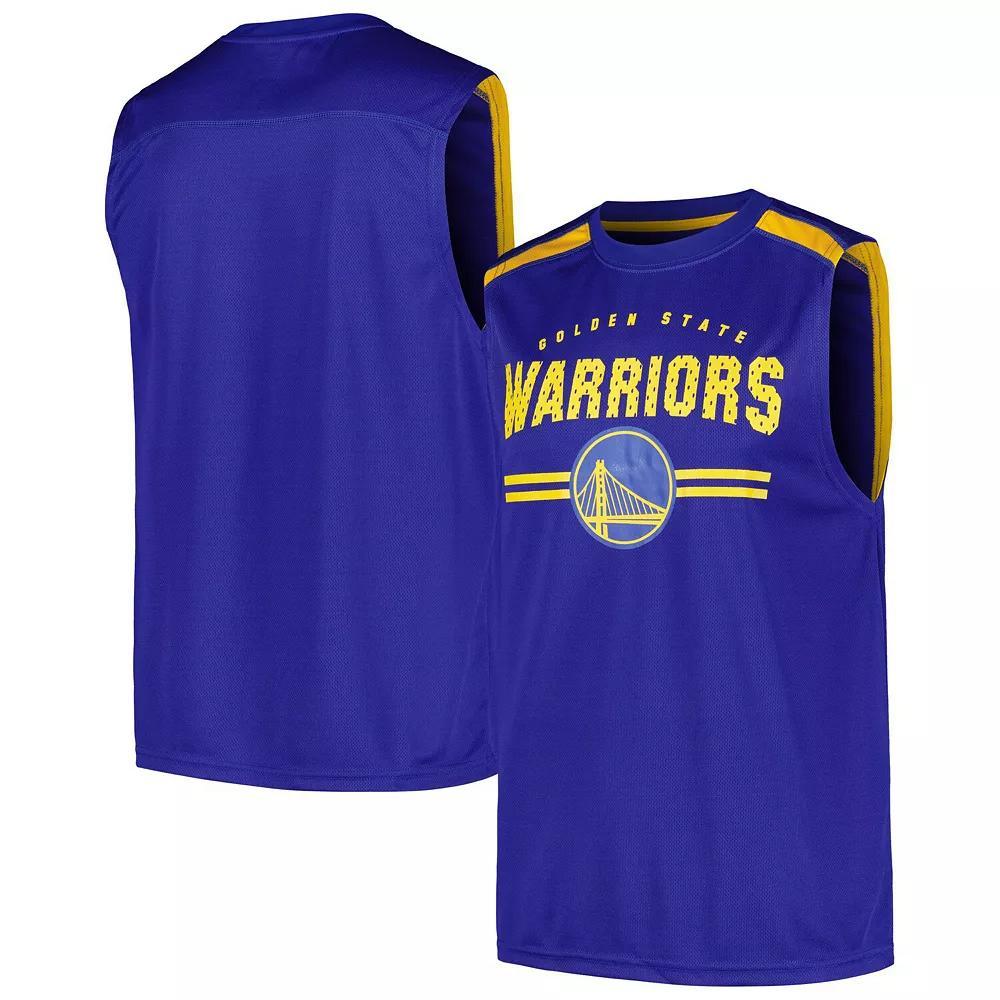Men's Fanatics Royal Golden State Warriors Birdseye Muscle Tank Top, Size: Large, Blue Product Image