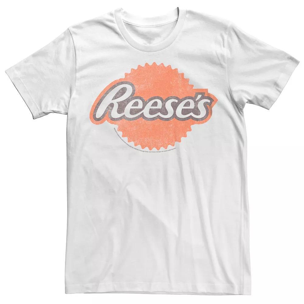 Men's Reeses Chocolate Faded Logo Tee, Size: Medium, White Product Image