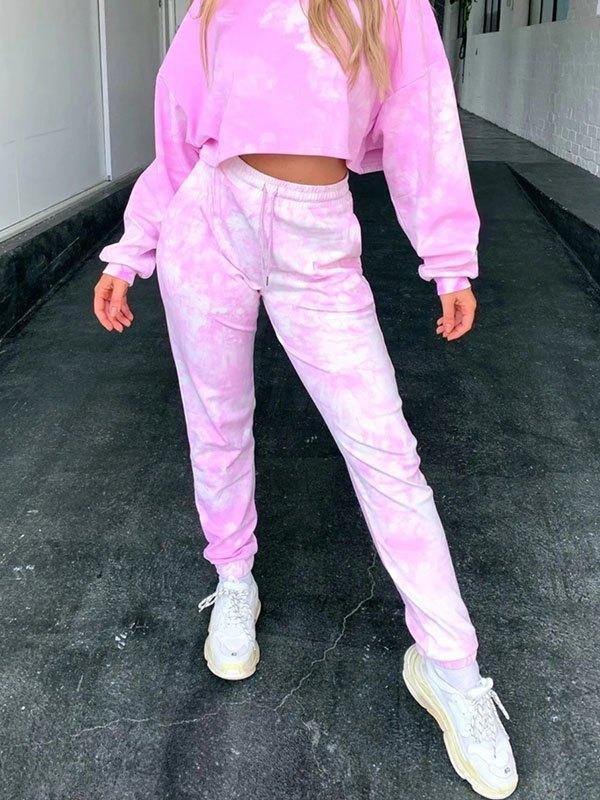 Tie Dye Tracksuit Two-Piece Outfit Product Image