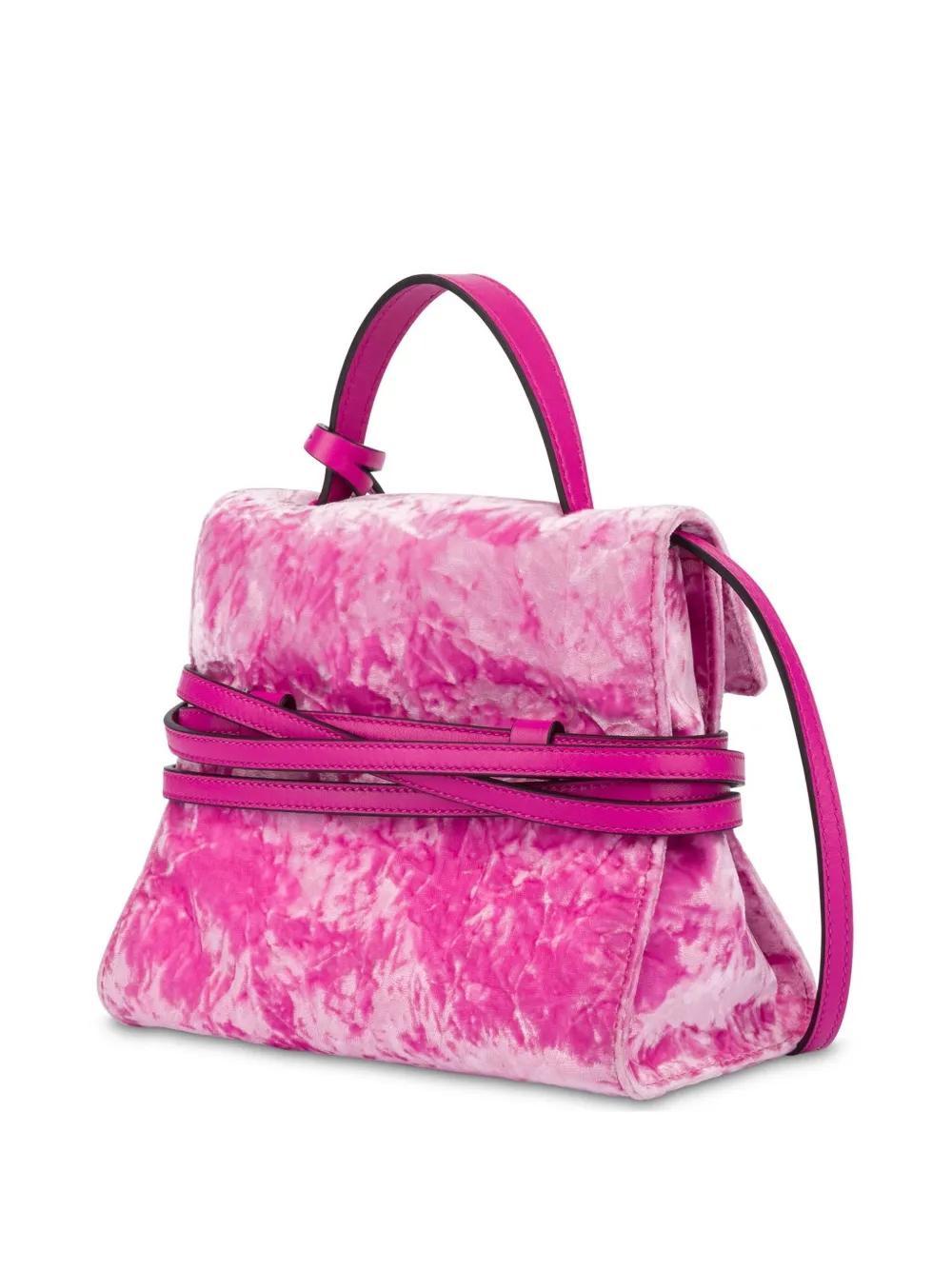 MOSCHINO Belted Tote Bag In Pink Product Image