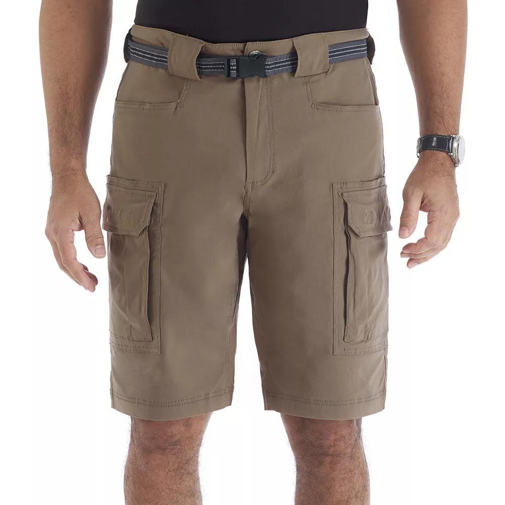 Men's Smith's Workwear Regular-Fit Stretch Performance Belted Cargo Shorts, Size: 32, Grey Product Image