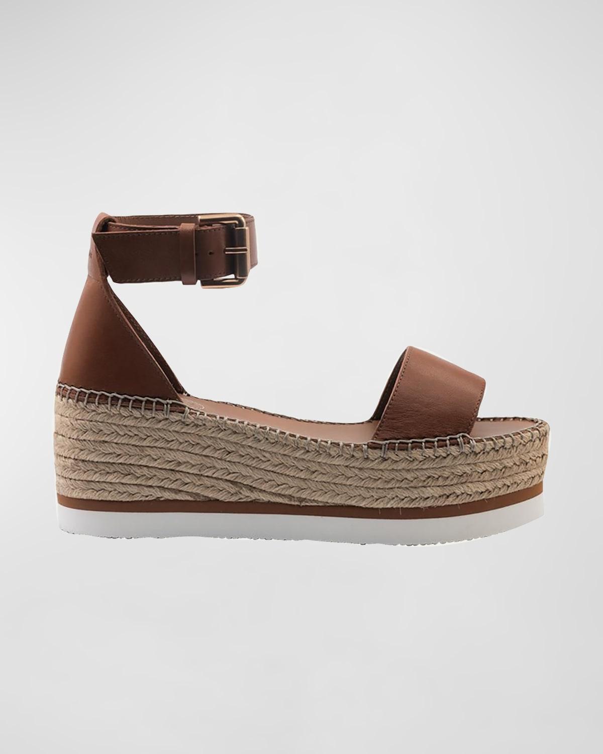 Womens Glyn Leather Espadrille Wedge Sandals Product Image