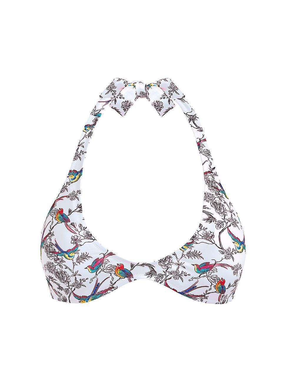 Womens Rainbow Birds Bikini Top Product Image
