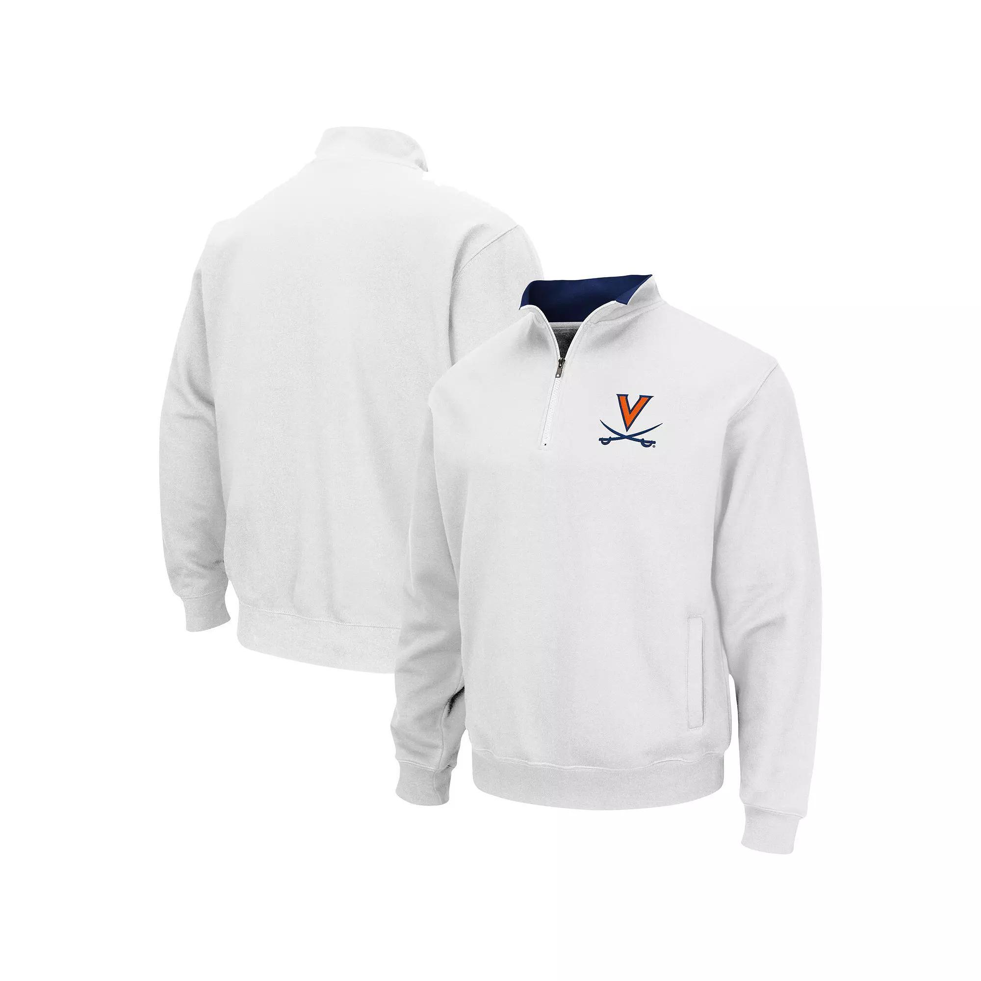Men's Colosseum White Ole Miss Rebels Tortugas Team Logo Quarter-Zip Jacket, Size: 3XL Product Image