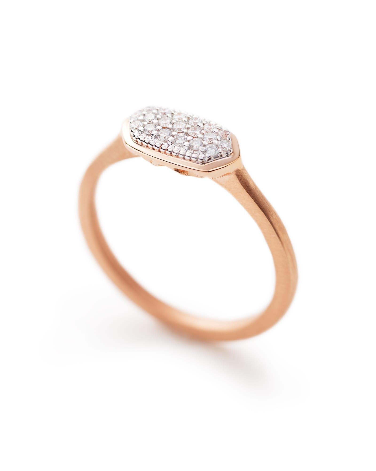 Isa Ring in Pave Diamond and 14k Rose Gold  Product Image