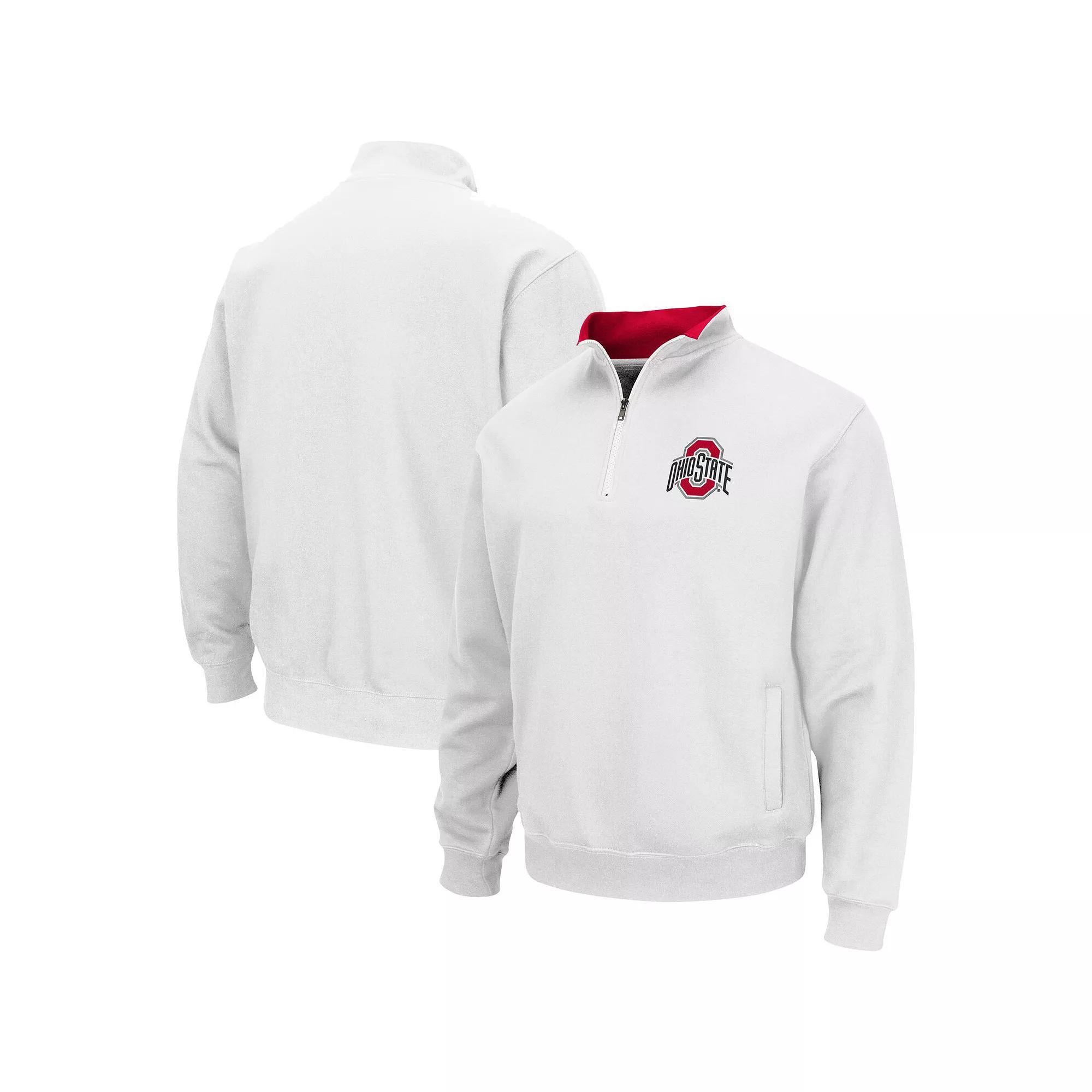 Men's Colosseum White Ohio State Buckeyes Tortugas Team Logo Quarter-Zip Jacket, Size: 3XL Product Image