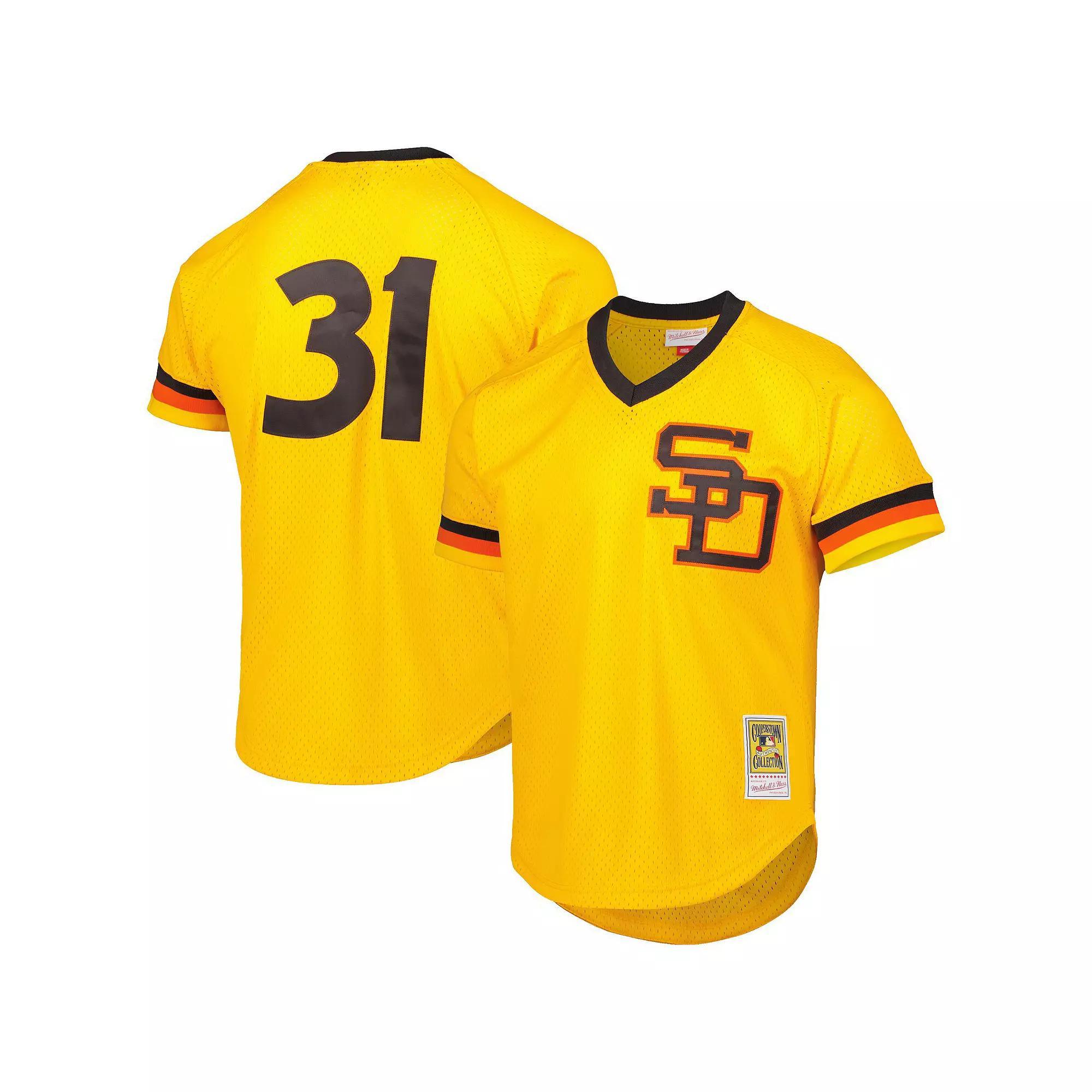 Men's Mitchell & Ness Dave Winfield Gold San Diego Padres Cooperstown Collection Mesh Batting Practice Jersey, Size: Small Product Image