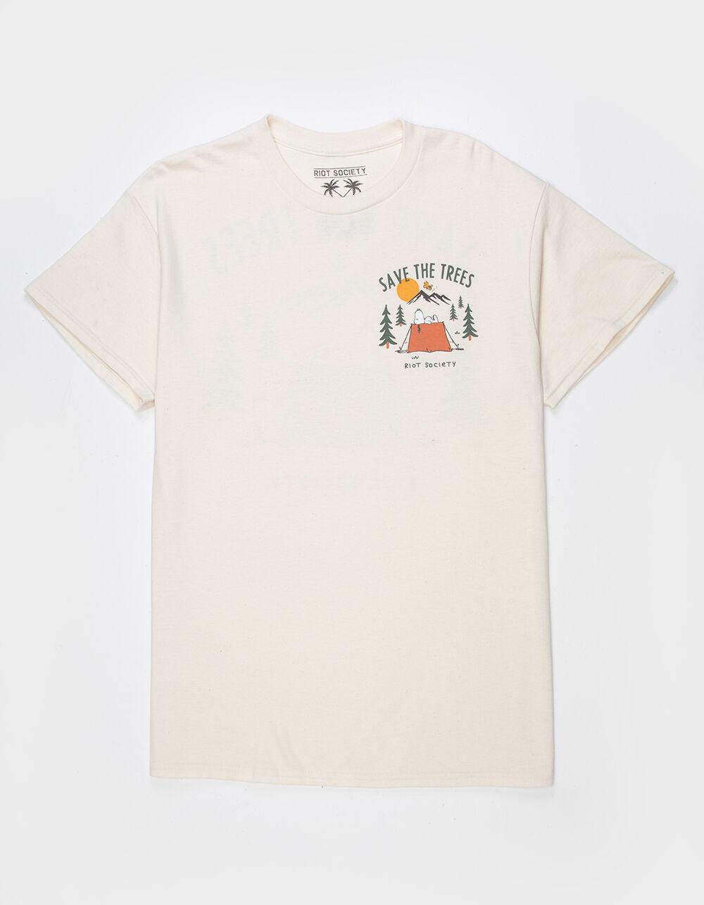 RIOT SOCIETY x Peanuts Save The Trees Mens Tee - CREAM Product Image