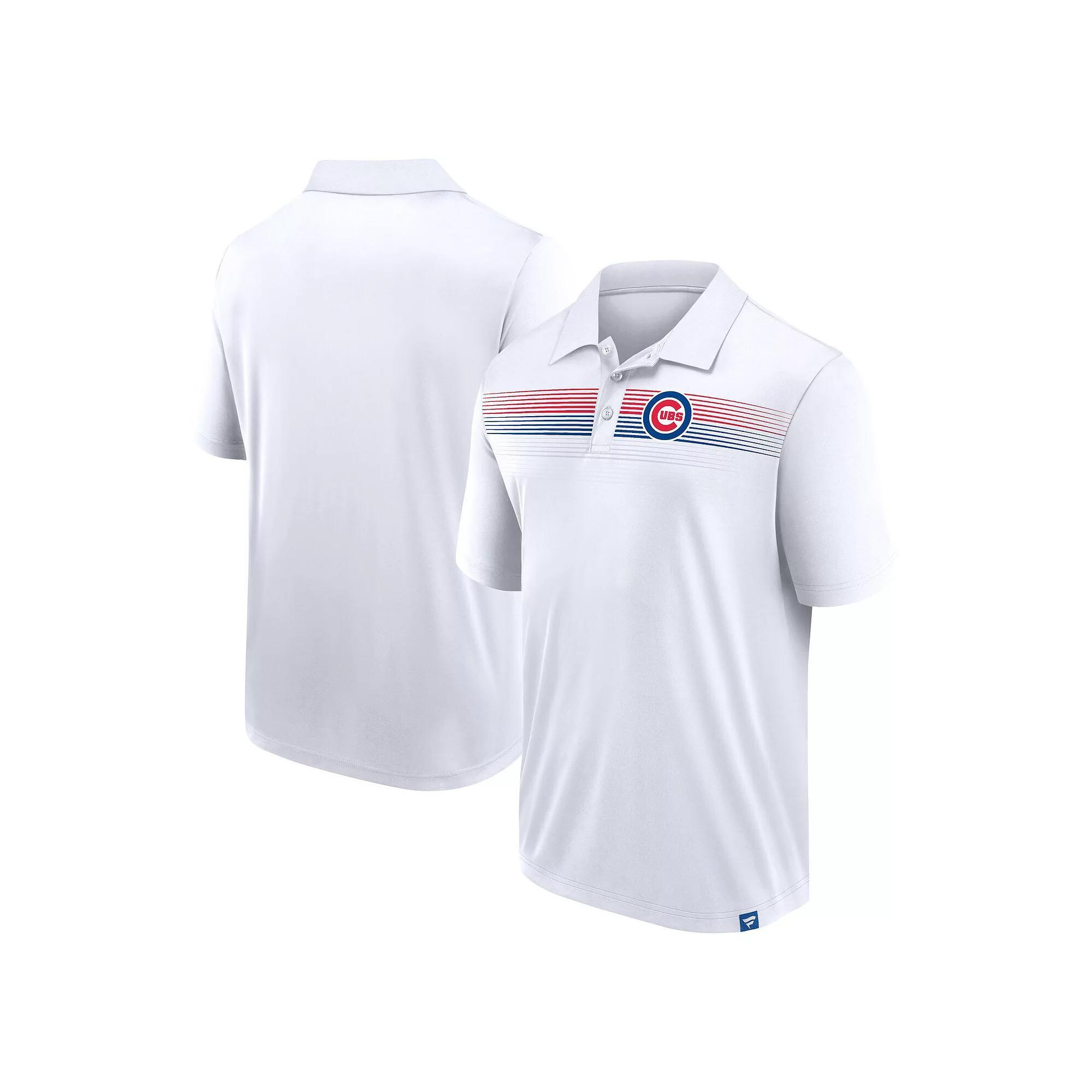 Men's Fanatics White Chicago Cubs Victory For Us Interlock Polo, Size: Small Product Image