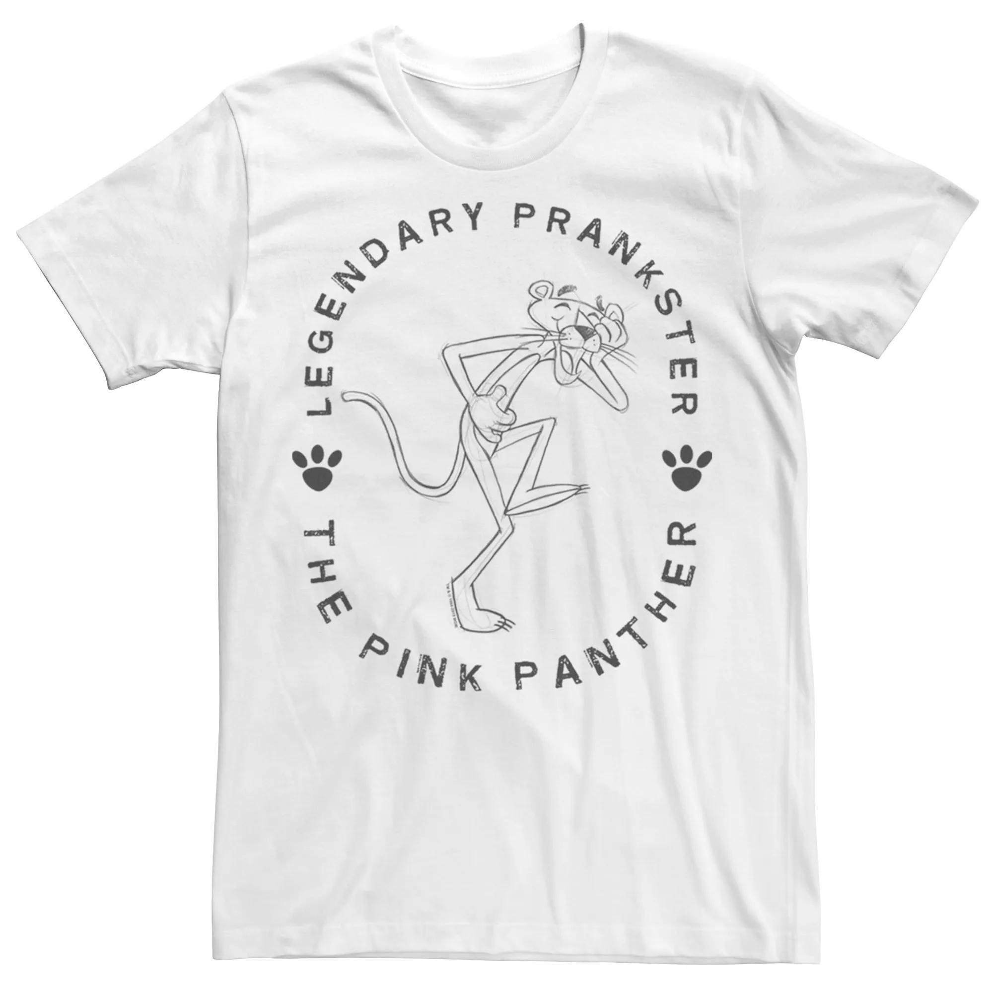 Men's Pink Panther Legendary Prankster Sketch Tee, Size: Large, White Product Image