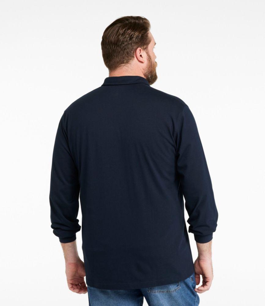 Men's Carefree Unshrinkable Polo, Long-Sleeve, Without Pocket Product Image