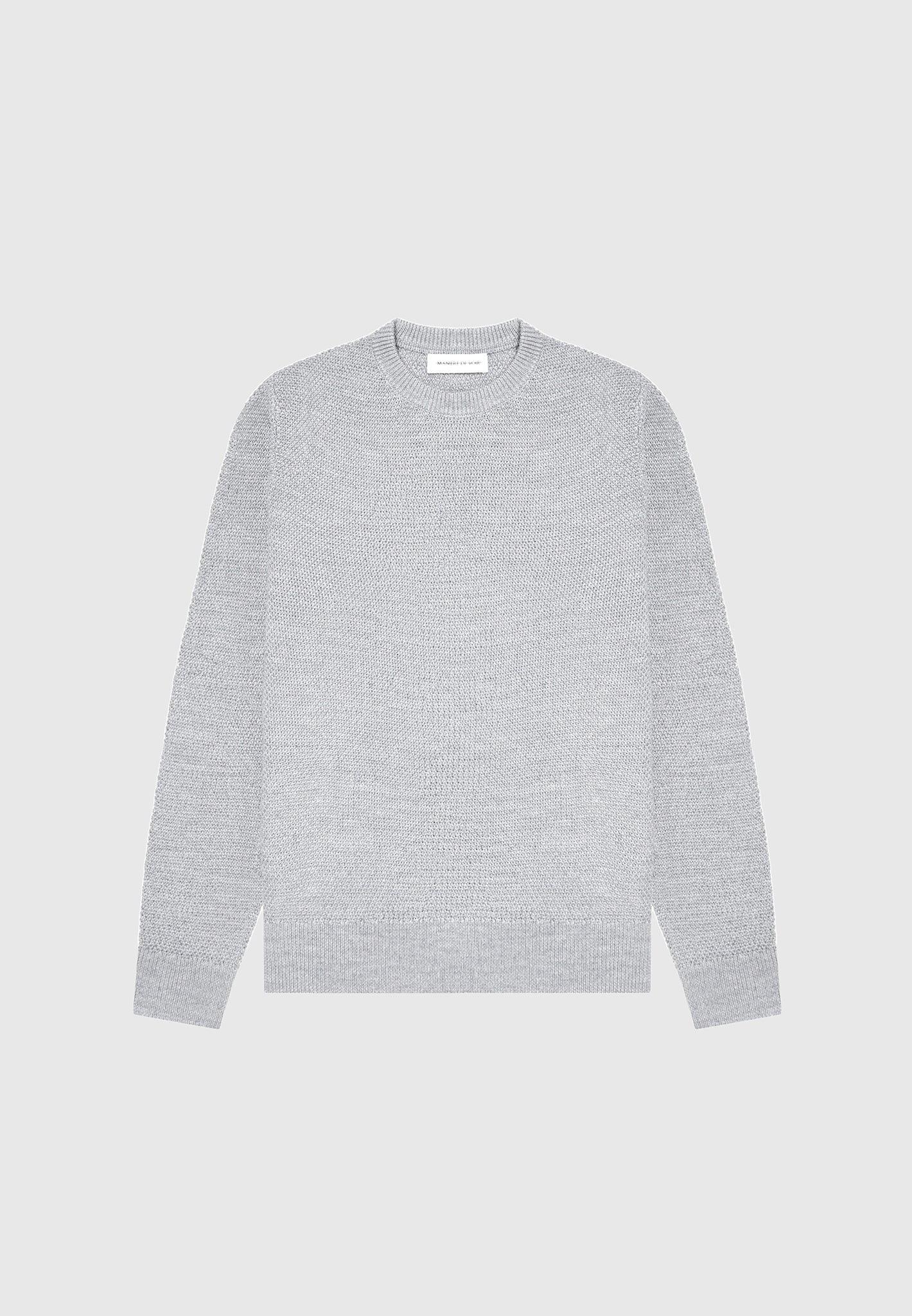 Éternel Textured Wool Blend Jumper - Grey Male Product Image