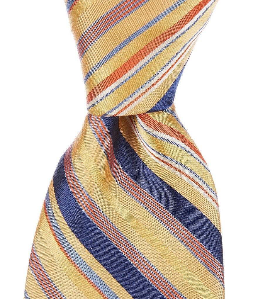 Ted Baker London Drewett Stripe-Print 3 1/4#double; Silk Tie Product Image