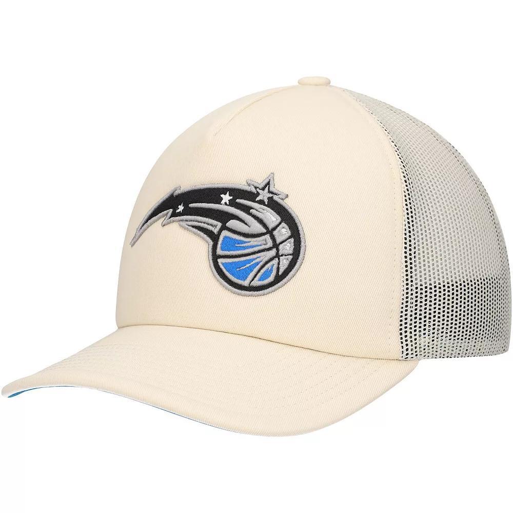 Mens Mitchell & Ness Cream Orlando Magic Trucker Adjustable Hat Product Image