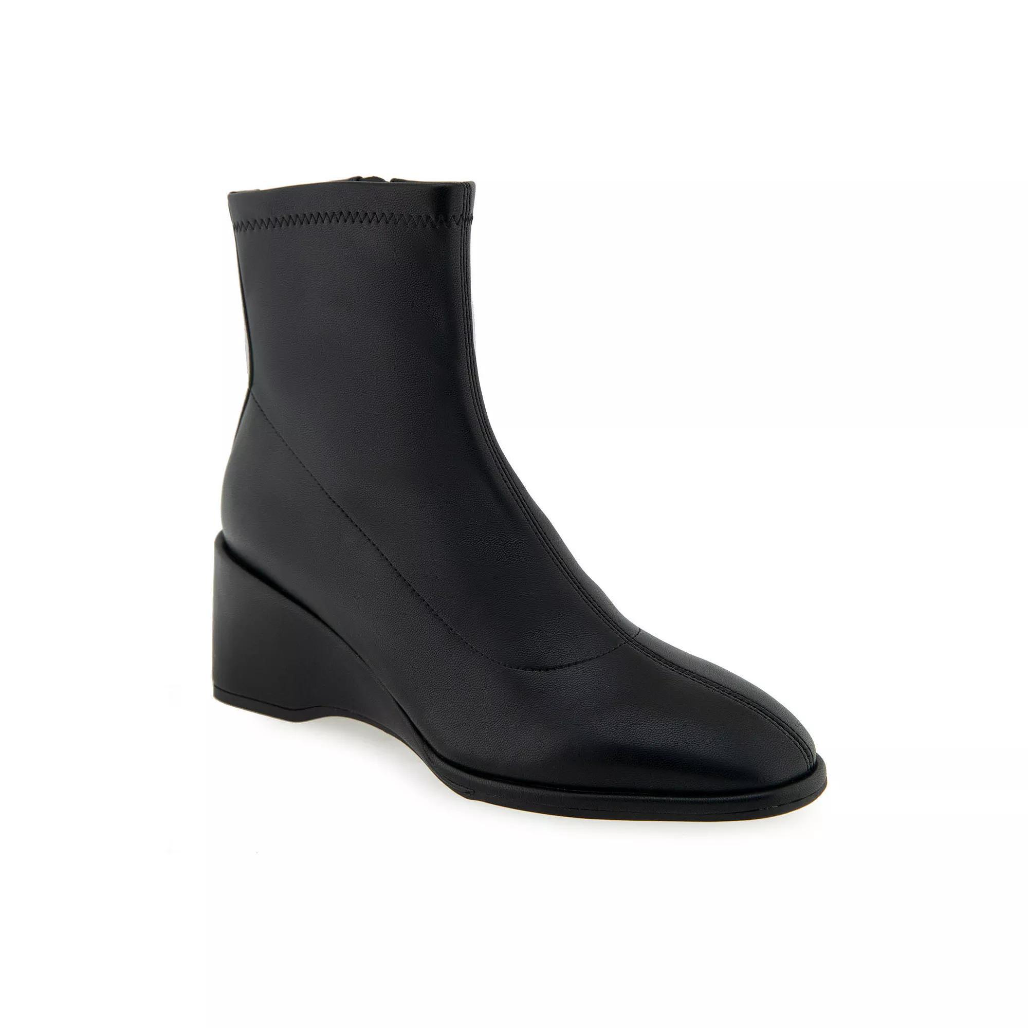 Aerosoles Anouk Women's Wedge Ankle Boots, Size: 8, Black Stretch Product Image