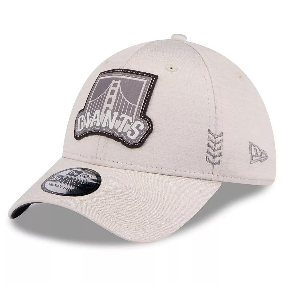 Men's New Era  Cream San Francisco Giants 2024 Clubhouse 39THIRTY Flex Fit Hat, Size: Medium/Large, Beige Product Image