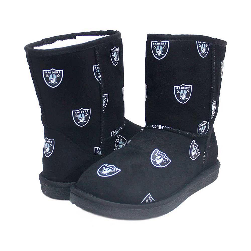 Women's Cuce Black Las Vegas Raiders Allover Logo Boots, Size: 8, Lvr Black Product Image