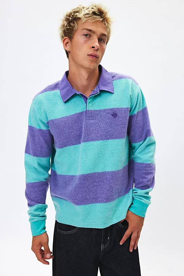 Urban Outfitters UO Richmond Brushed Stripe Rugby Shirt Top Mens at Urban Outfitters Product Image