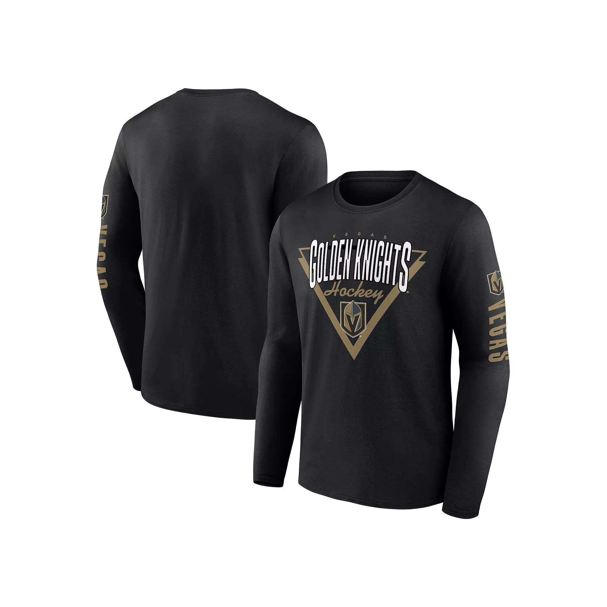 Men's Fanatics Black Vegas Golden Knights Headline Long Sleeve T-Shirt, Size: Small, Lvk Black Product Image